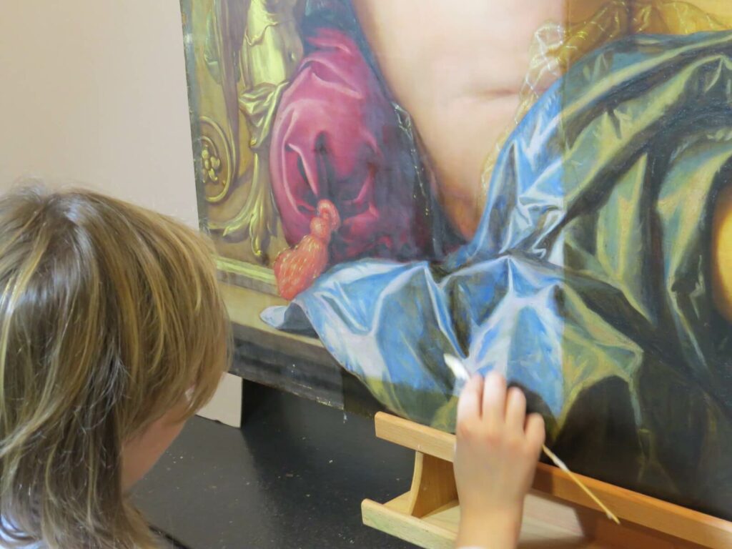 Conservation et restauration de peintures de chevalet - Goltzius, Les 4 pouvoirs ou Apamé usurpe la couronne du roi.