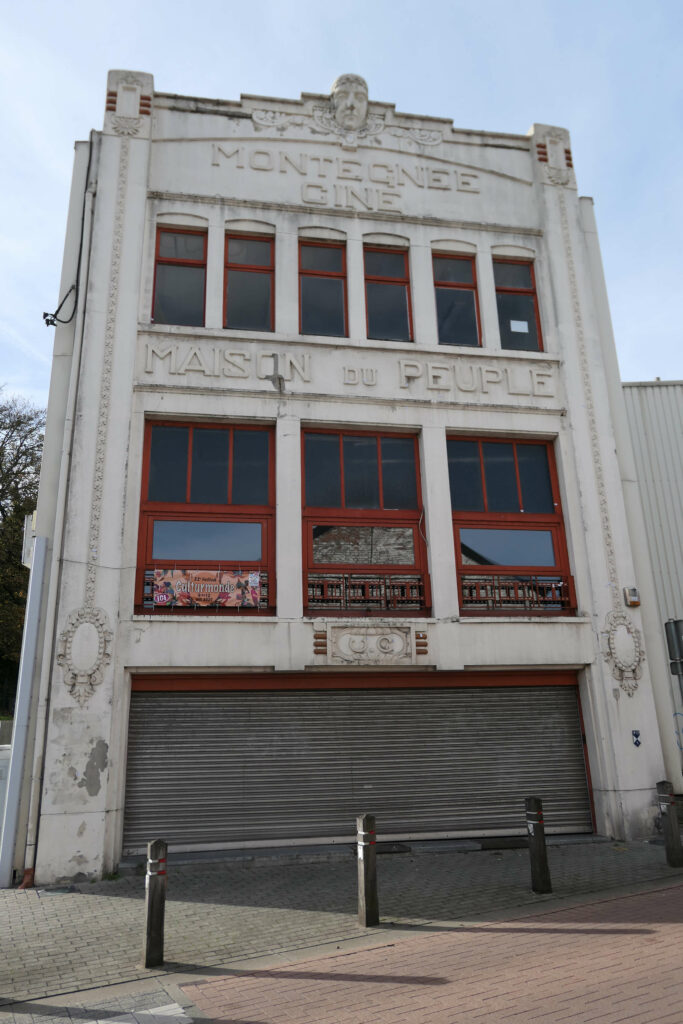 Etude de la façade avant de la Maison du Peuple, à Montegnée
